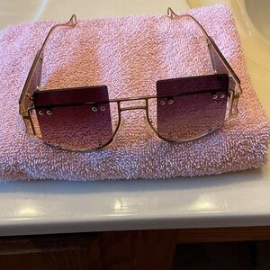 Stylish Purple and Gold Women's Sunglasses